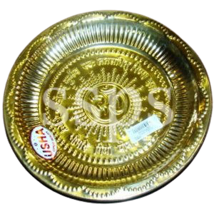 BRASS NAKSHI PLATE 8X8INC