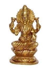 BRASS LAXMI DEVI 3.322GRMS 10INCHS