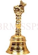 BRASS NANDI HAND BELL 90 GRAMS 4.5 INCH