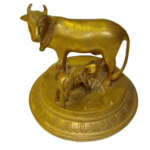 BRASS COW, CALF 5.5X5 INCH