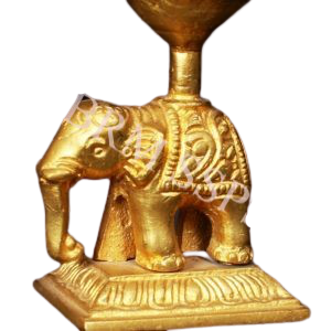 4x3 Inch Brass Elephant Lamp