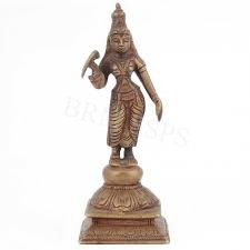 10x3 Inch Brass Meenakshi having the parrot