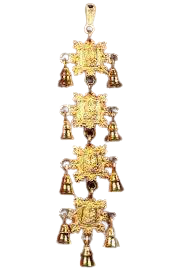 12x7 Inch Brass 4 Step Hanging Lakshmi