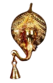 10x4 Inch Brass Ganesh Face with Lamp