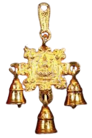 7x4 Inch Brass 3 Step Wall Single Hanging Bell