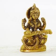 7x4 Inch Brass Saraswati