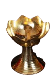2x2 Inch Brass Louts Lamp