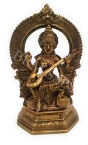 10"X5" INCH BRASS SARASWATHI