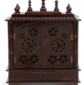 Brown Mdf Pooja Mandir With Door