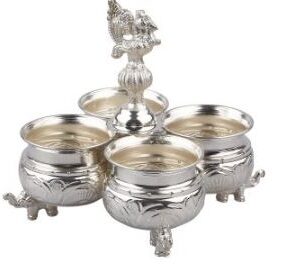 Silver Plated Kumkum holder special 4