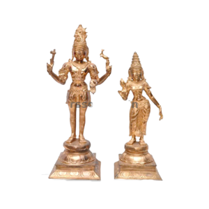 Panchaloha Shiva and Parvathi