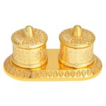 Gold Plated Kumkum Double Box