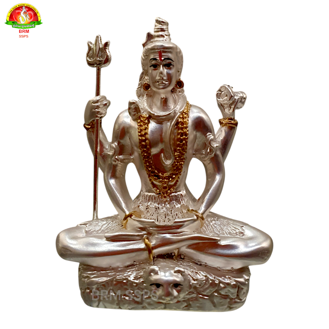 999 Silver Plated Lord Shiva
