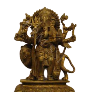 BRASS GANESH 3.770GRMS 9INCHS