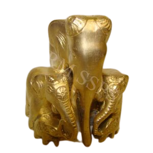 BRASS ELEPHANTS WITH FAMILY
