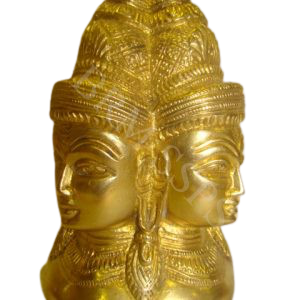 BRASS FOUR FACE SHIVA 3X5.6 INCH