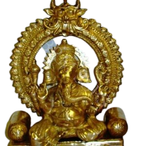 BRASS SIMHASNAMA GANAPATHI 13.5X22.5 INC